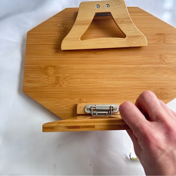 Bamboo armchair tray table - Picture 6 of 7